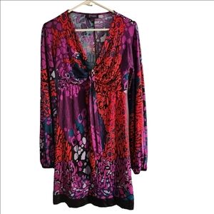 Hale Bob Silk Dress Long Sleeve